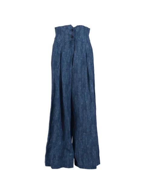 button-detail palazzo pants by ERMANNO SCERVINO