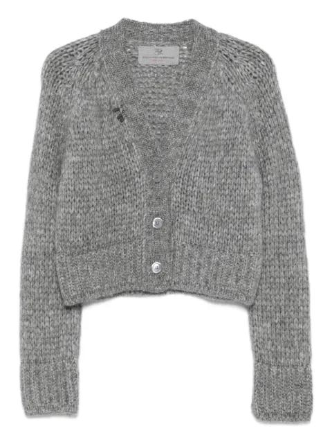 button-embellished knit cardigan by ERMANNO SCERVINO