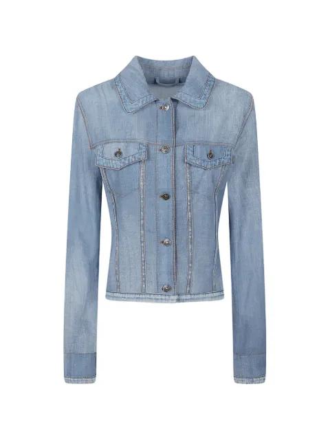 contrast-stitch denim jacket by ERMANNO SCERVINO