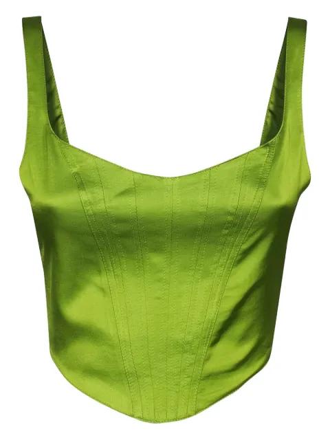 corset-style cropped tank top by ERMANNO SCERVINO