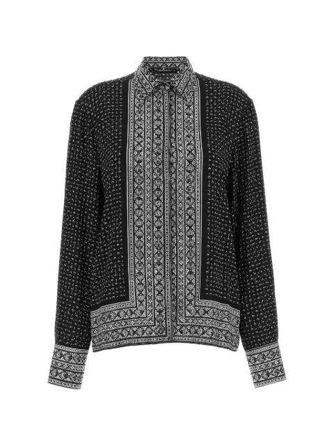 crystal-embellished bandana-print shirt by ERMANNO SCERVINO