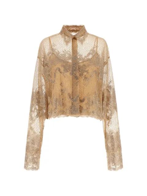 crystal-embellished embroidered shirt by ERMANNO SCERVINO