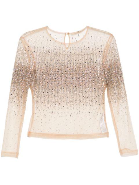 crystal-embellished tulle top by ERMANNO SCERVINO