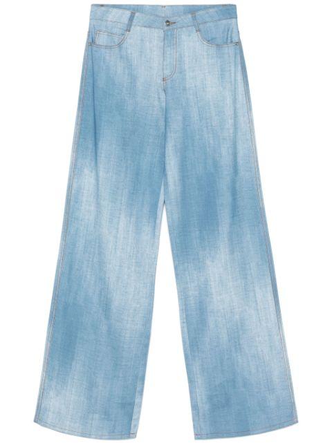 denim-print trousers by ERMANNO SCERVINO
