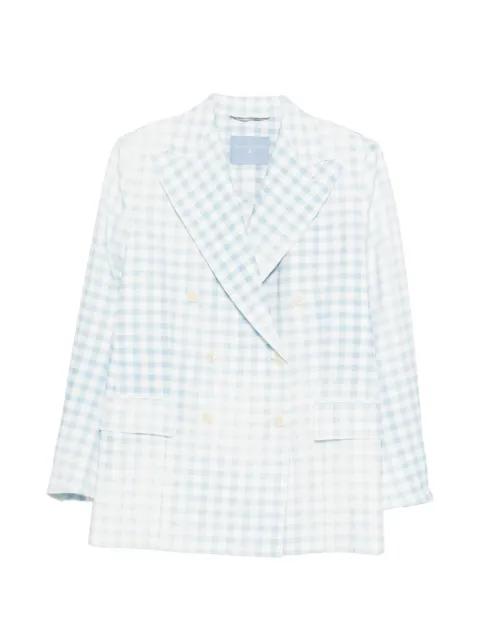 double-breasted checked blazer by ERMANNO SCERVINO