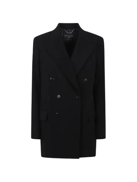 double-breasted peak-lapel jacket by ERMANNO SCERVINO