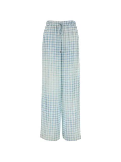 drawstring check-pattern trousers by ERMANNO SCERVINO