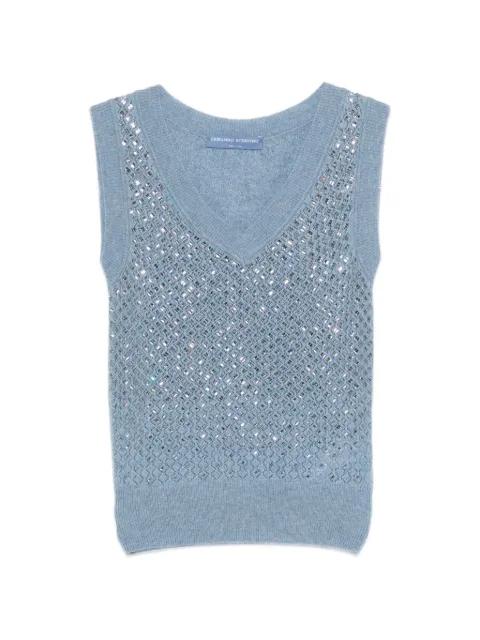 embellishment V-neck vest by ERMANNO SCERVINO