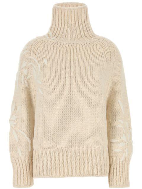 embroidered alpaca-blend jumper by ERMANNO SCERVINO