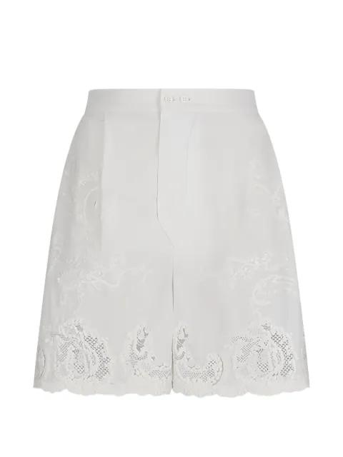 embroidered lace-trim shorts by ERMANNO SCERVINO