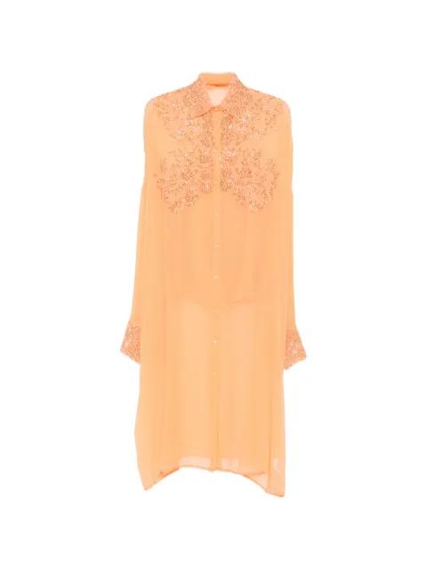 embroidered sequin-embellished midi dress by ERMANNO SCERVINO