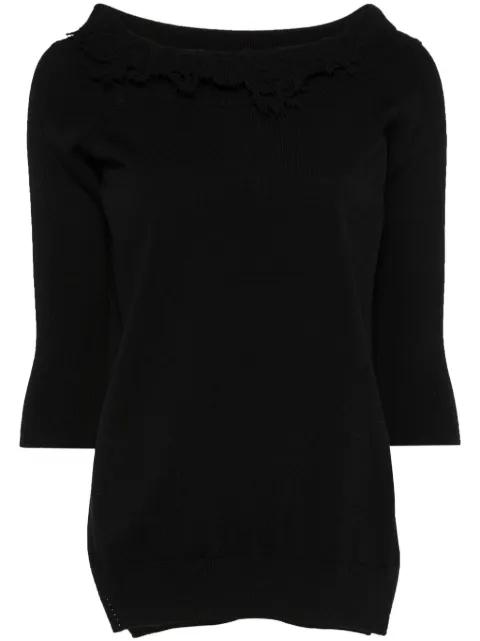 embroidered sweater by ERMANNO SCERVINO
