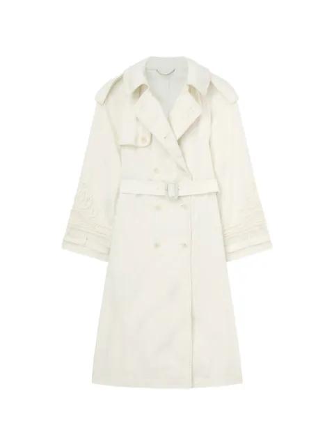 embroidered trench coat by ERMANNO SCERVINO