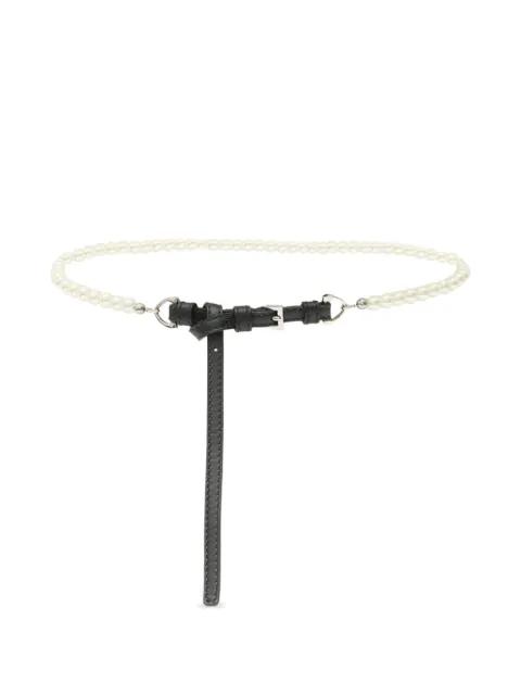 faux-pearl leather belt by ERMANNO SCERVINO
