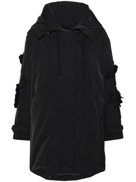 floral-appliqué puffer jacket by ERMANNO SCERVINO