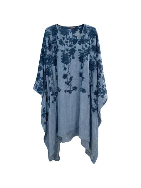 floral-embroidered linen kaftan by ERMANNO SCERVINO