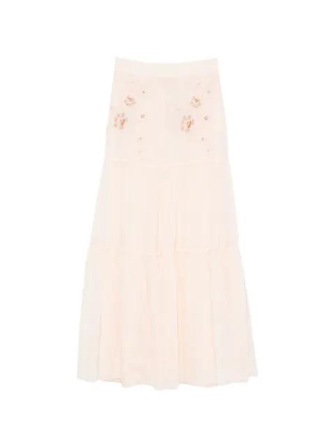 floral-embroidered maxi skirt by ERMANNO SCERVINO