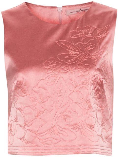 floral-embroidered top by ERMANNO SCERVINO