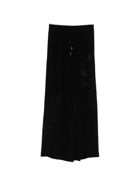 floral-embroidered trousers by ERMANNO SCERVINO