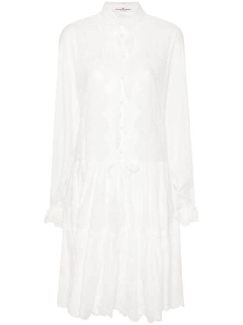 floral-embroidery mini dress by ERMANNO SCERVINO