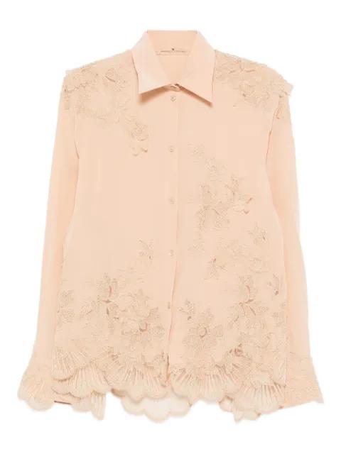floral lace-embellished shirt by ERMANNO SCERVINO