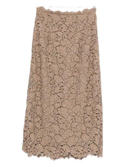 floral-lace midi skirt by ERMANNO SCERVINO