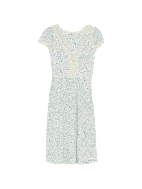 floral-pattern lace-trim dress by ERMANNO SCERVINO