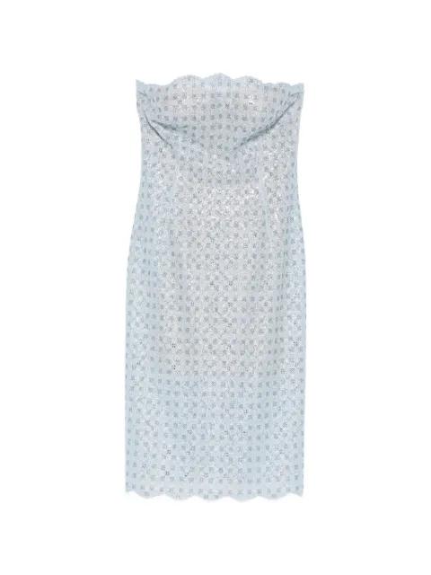 floral strapless midi dress by ERMANNO SCERVINO