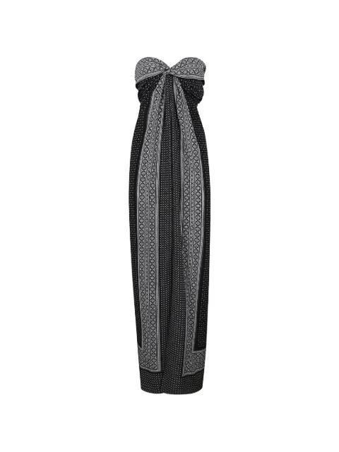 geometric-print strapless maxi dress by ERMANNO SCERVINO