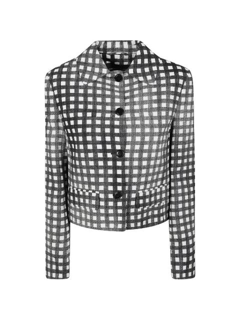 gingham-check button-up jacket by ERMANNO SCERVINO
