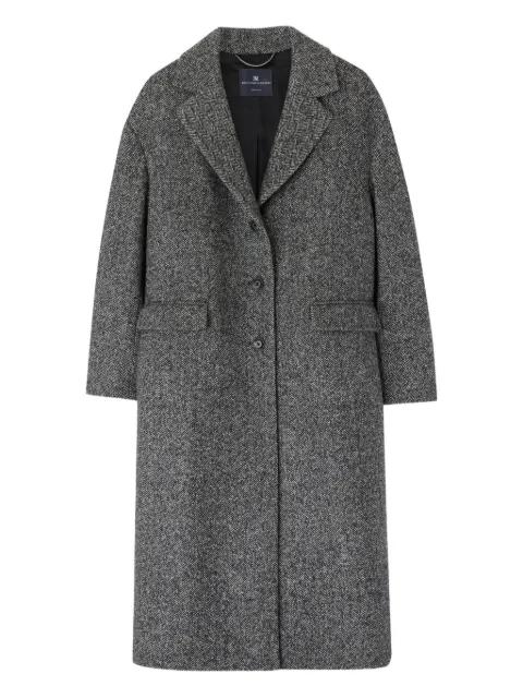 herringbone-pattern belted coat by ERMANNO SCERVINO