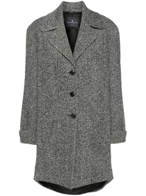 herringbone-pattern coat by ERMANNO SCERVINO