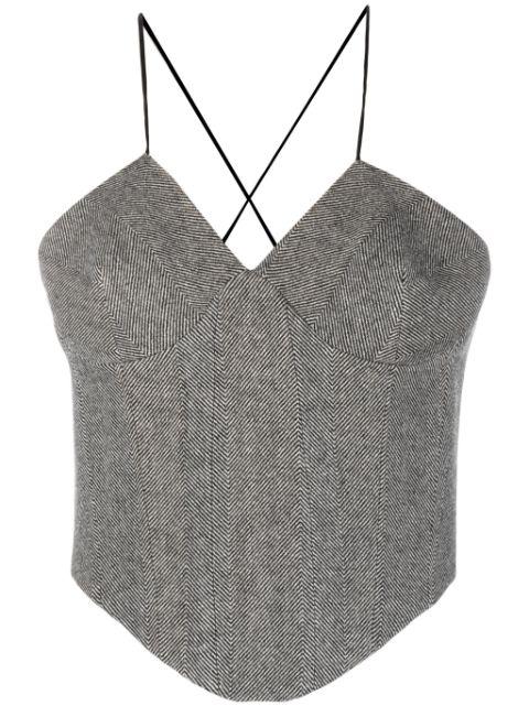 herringbone wool top by ERMANNO SCERVINO