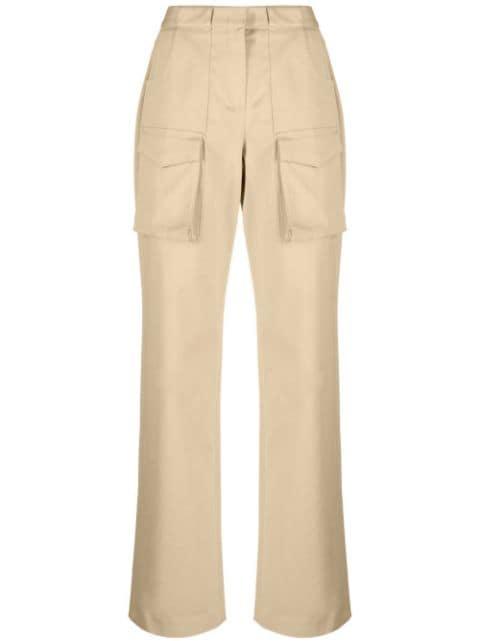 high-waisted cargo trousers by ERMANNO SCERVINO