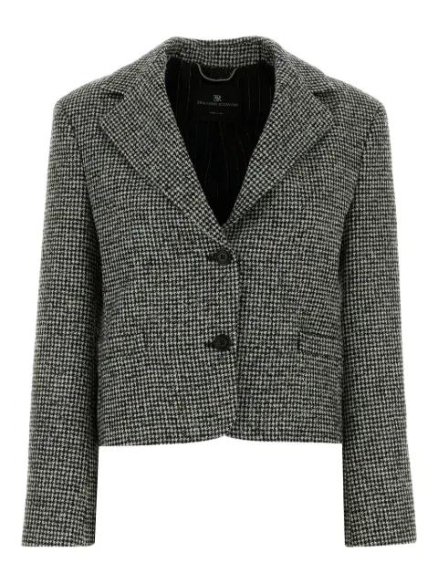 houndstooth belted jacket by ERMANNO SCERVINO