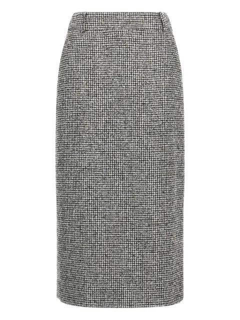 houndstooth-pattern midi skirt by ERMANNO SCERVINO
