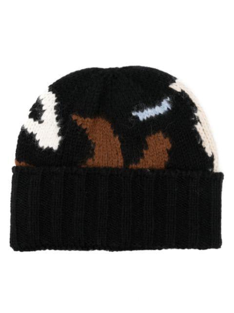 jacquard-pattern beanie by ERMANNO SCERVINO