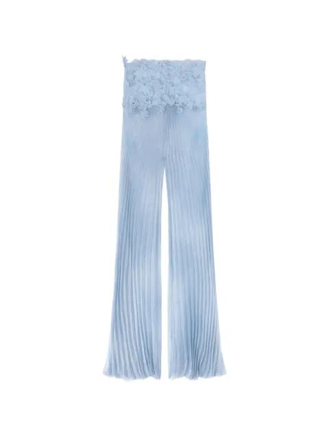 lace-appliqué pleated trousers by ERMANNO SCERVINO
