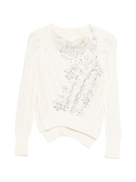 lace-detail sweater by ERMANNO SCERVINO