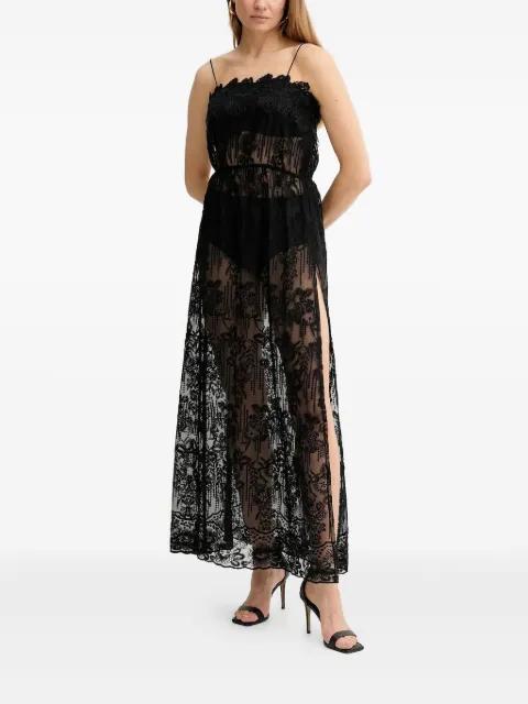 lace-embellished side-split dress by ERMANNO SCERVINO