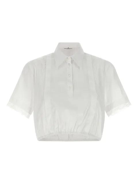 lace-insert cropped shirt by ERMANNO SCERVINO