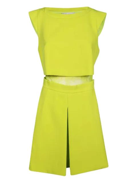 lace-insert pleated mini dress by ERMANNO SCERVINO