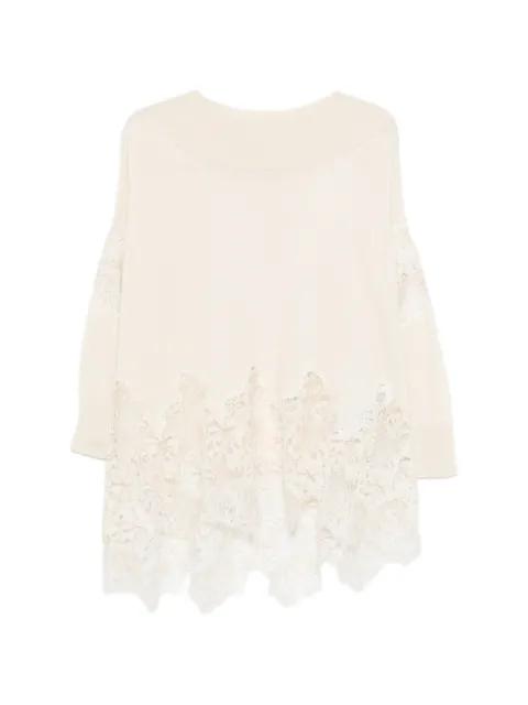 lace-panel sweater by ERMANNO SCERVINO