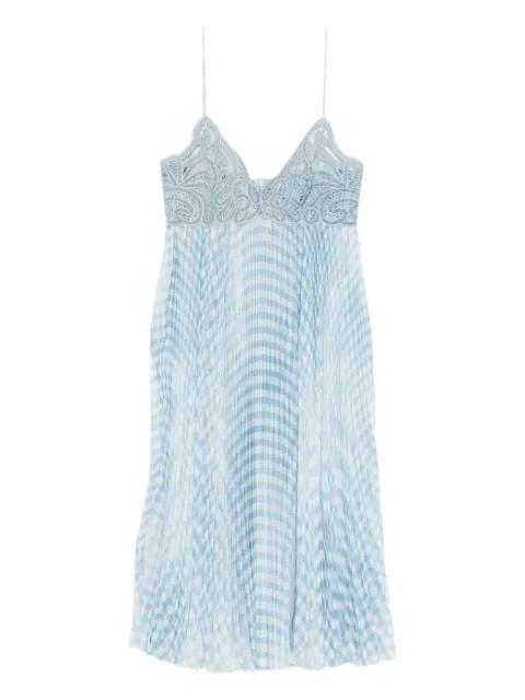lace pleated midi dress by ERMANNO SCERVINO