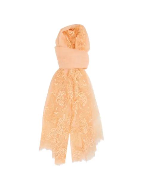 lace-trim cashmere scarf by ERMANNO SCERVINO