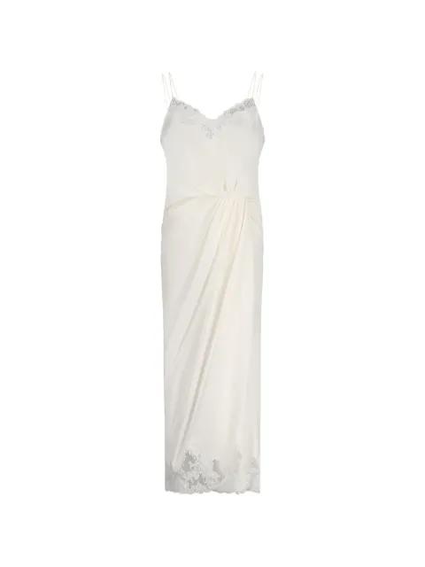 lace-trim gathered dress by ERMANNO SCERVINO