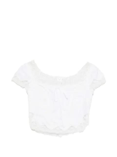 lace-trim top by ERMANNO SCERVINO