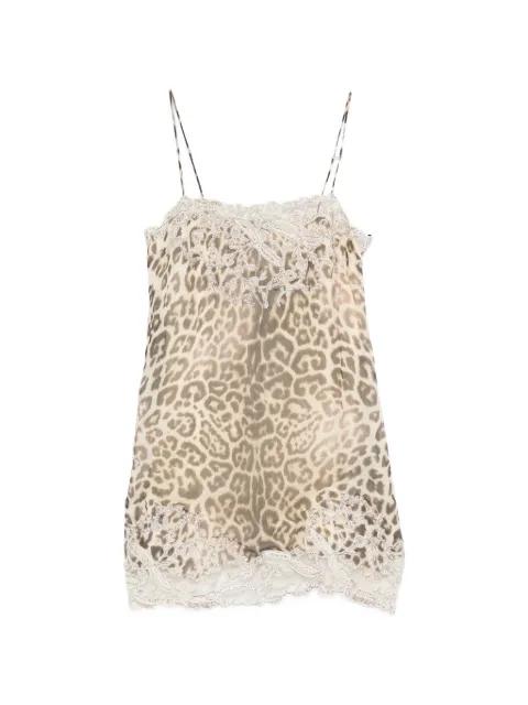 leopard-pattern lace dress by ERMANNO SCERVINO