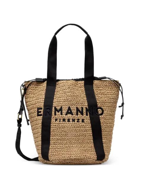 logo-embroidered tote bag by ERMANNO SCERVINO