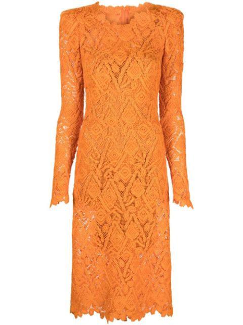 long-sleeve lace dress by ERMANNO SCERVINO